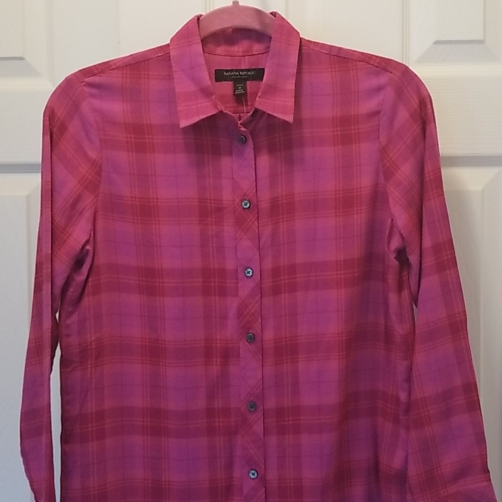 Banana Republic Plaid Flannel Dillon Fit Shirt